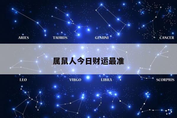 属鼠人今日财运最准