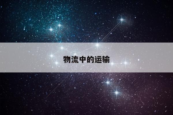 物流中的运输